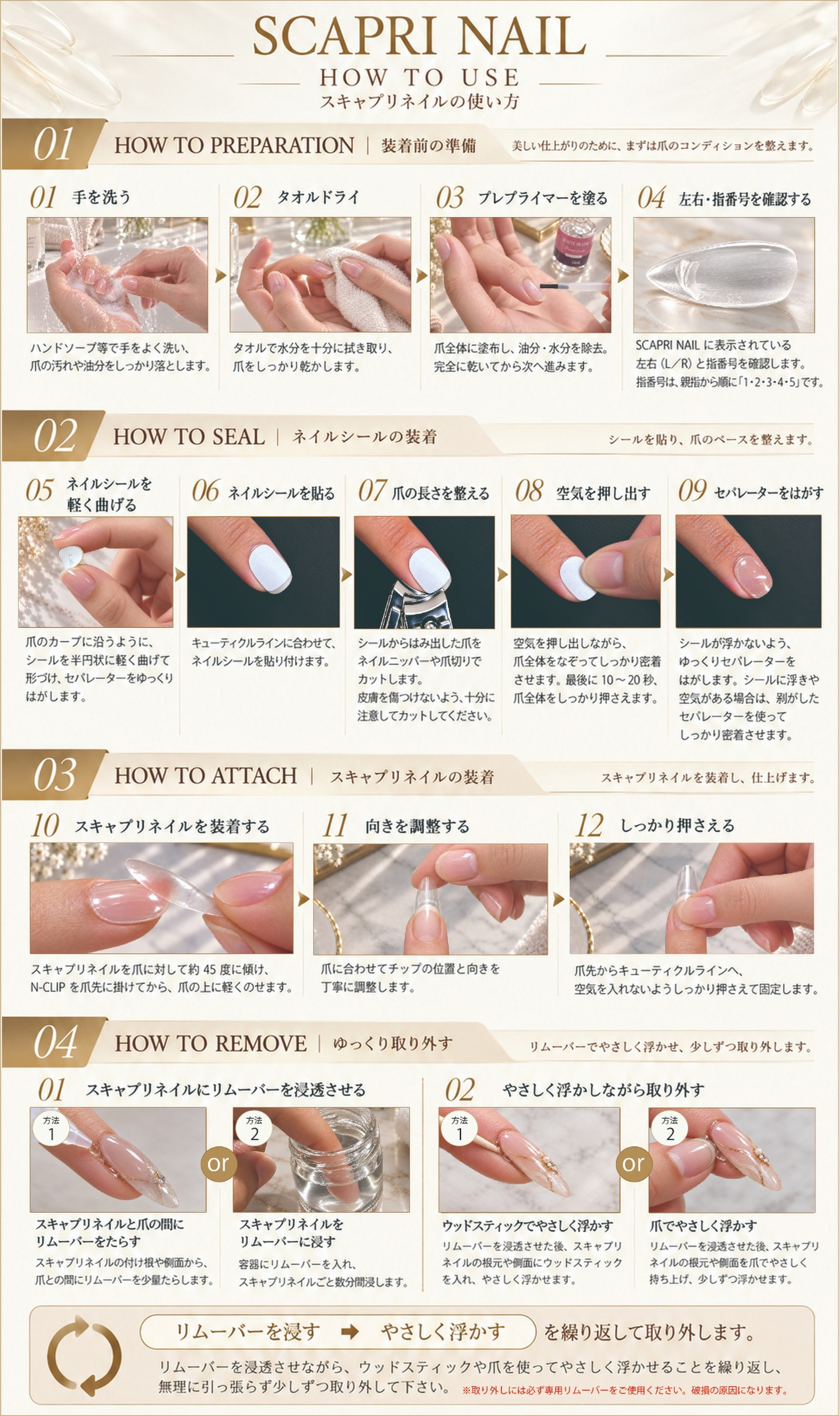 ScapriNail（スキャプリネイル）の使い方